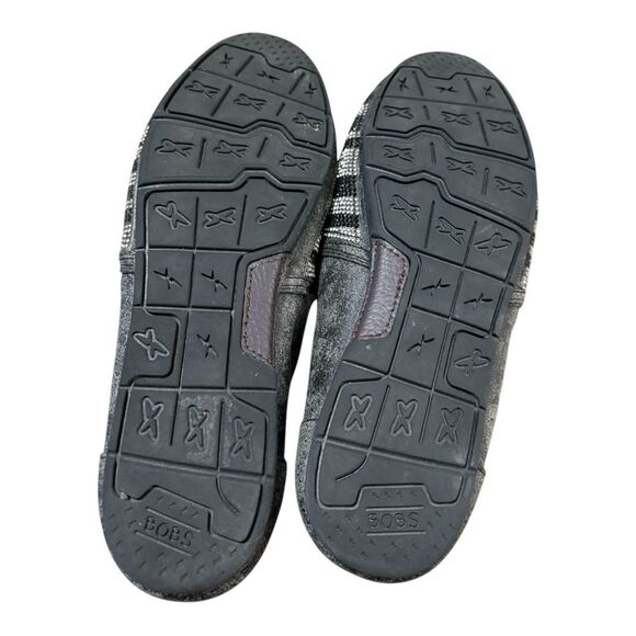 Skechers Women's Luxe Bobs - Lily Love Casual Shoes Black Grey Size 8W - Picture 9 of 10